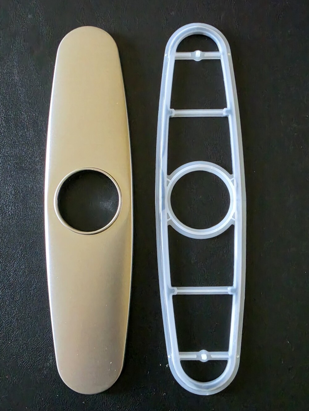 Moen Spot Resistant Stainless Kitchen Faucet Escutcheon Plate + Gasket 10.5" New
